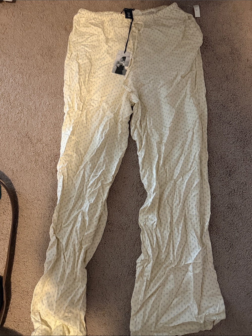 Light Cream Printed Lounge Pants